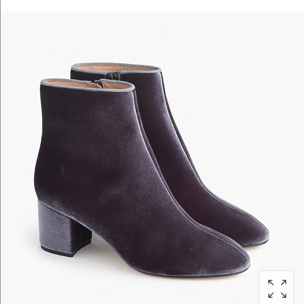 J. Crew Velvet Hadley Booties